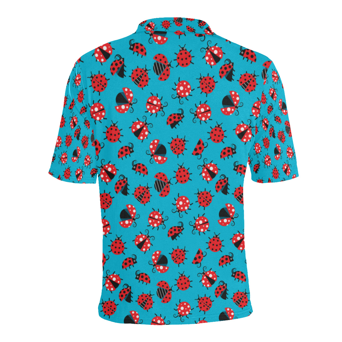 Ladybug Action Print Pattern Men Polo Shirt