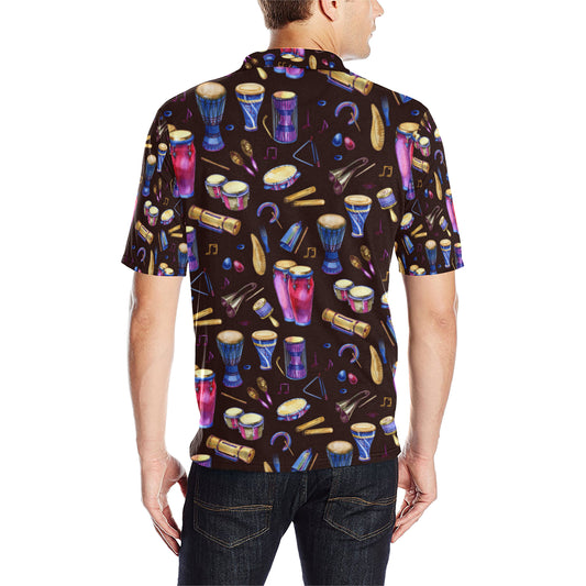 Percussion Neon Pattern Print Design 04 Men Polo Shirt