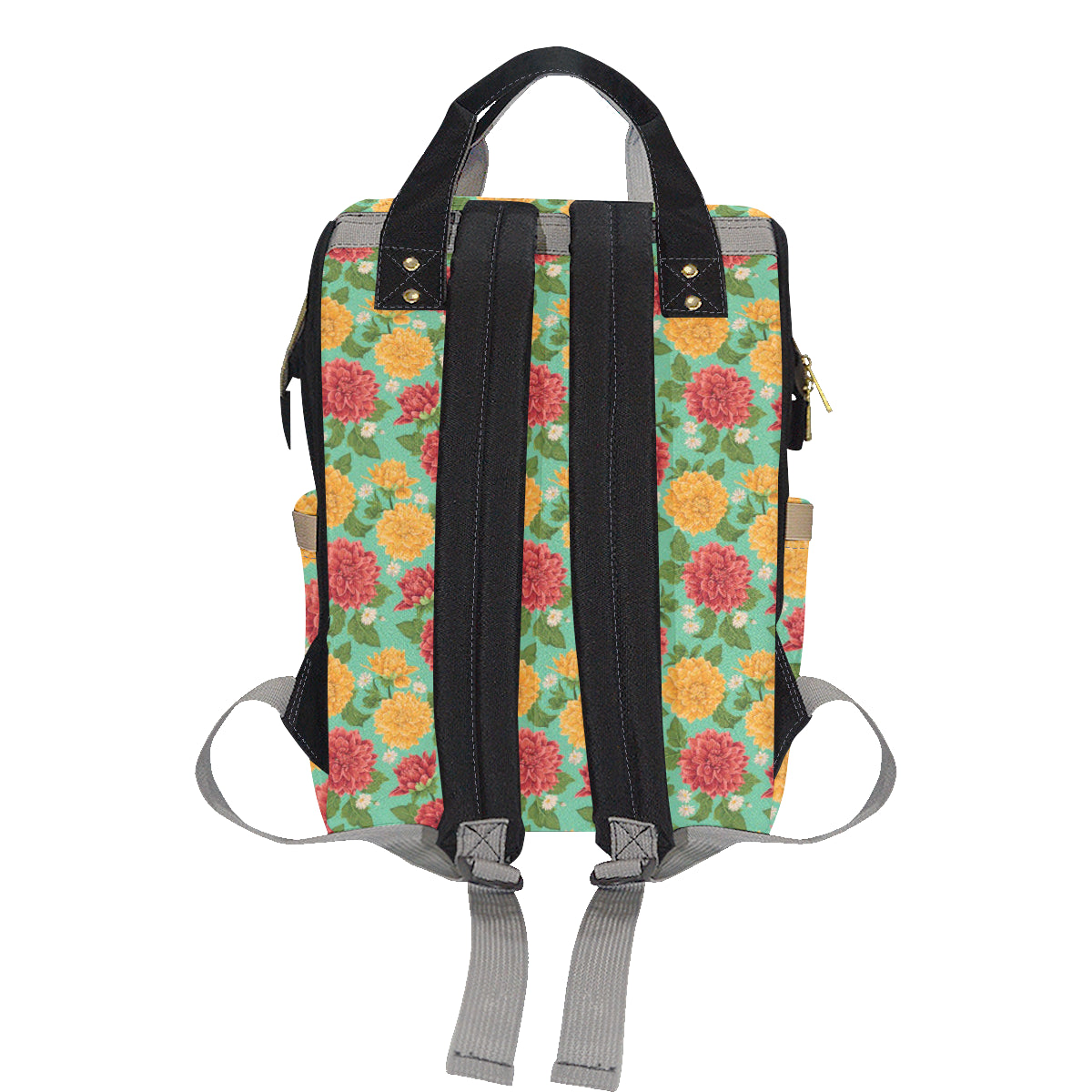 Dahlia Pattern Print Design DH011 Diaper Bag Backpack