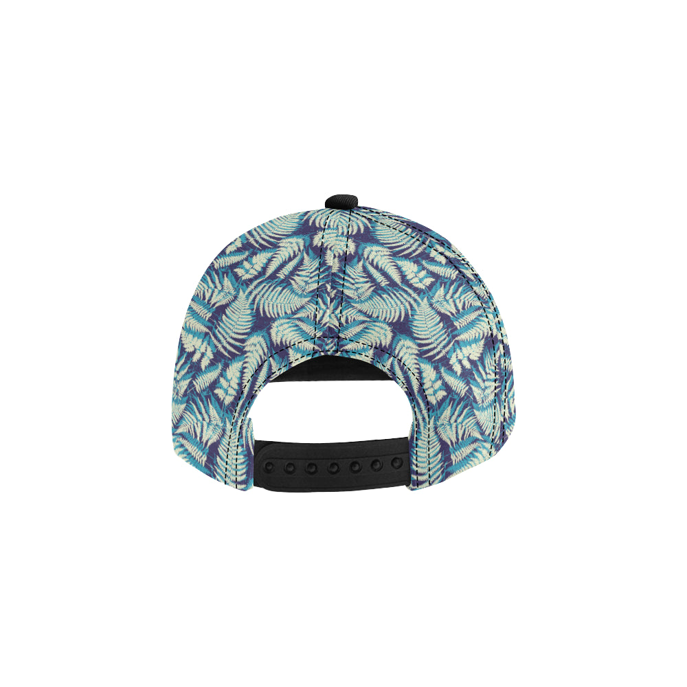 Fern Leave Summer Print Pattern Snapback Cap