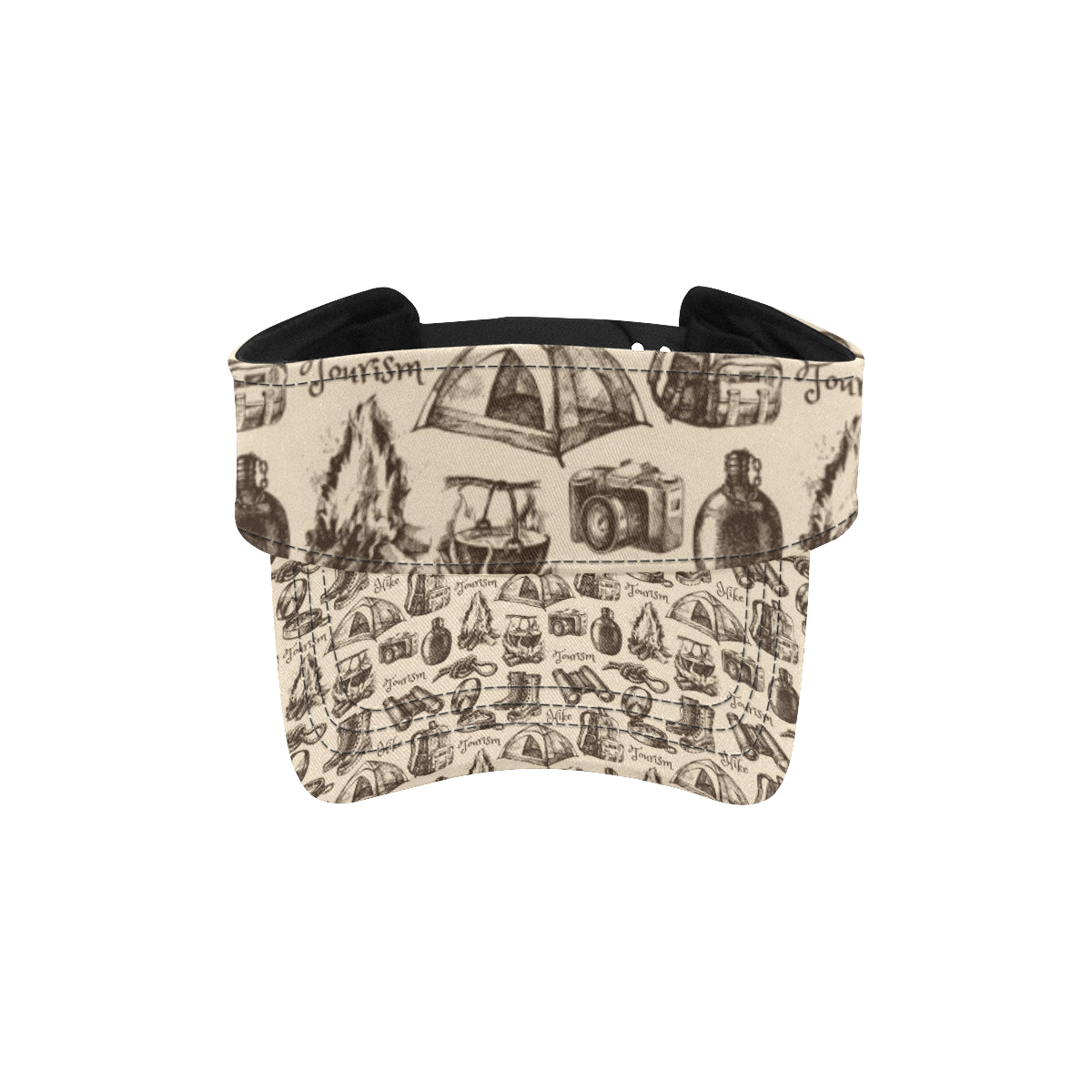 Camping Pattern Print Design 01 Unisex Sun Visor