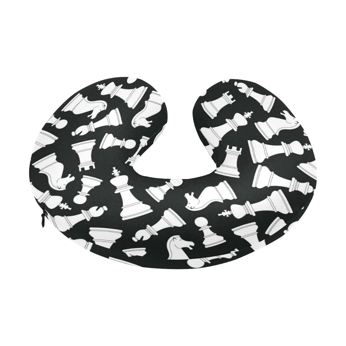 Chess Pattern Print Design 01 U-Shaped Travel Neck Pillow