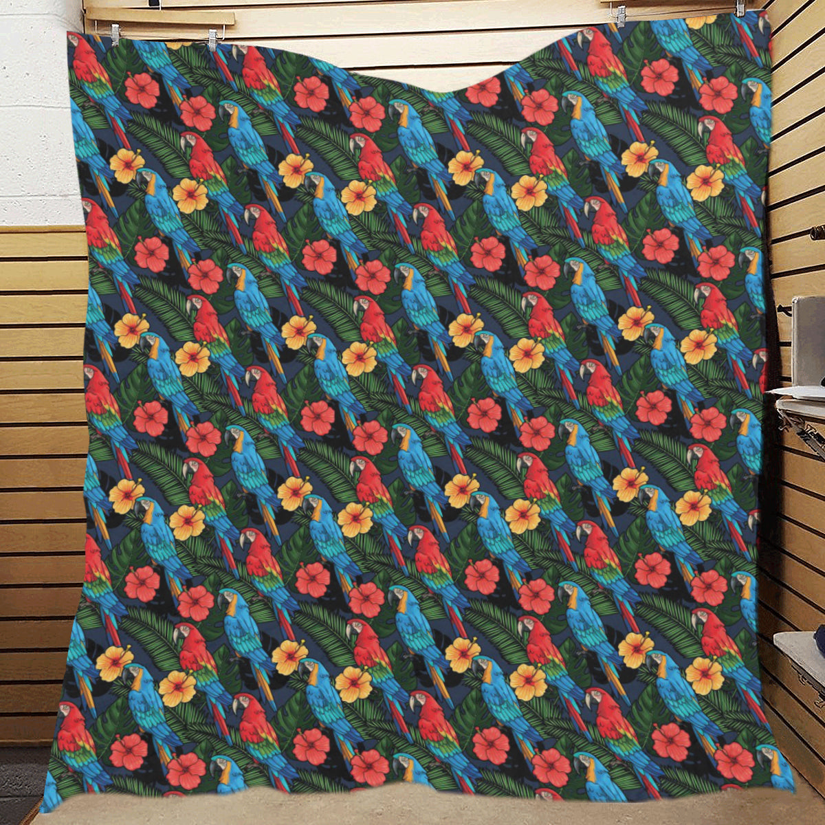 Parrot Pattern Print Design A01 Premium Quilt