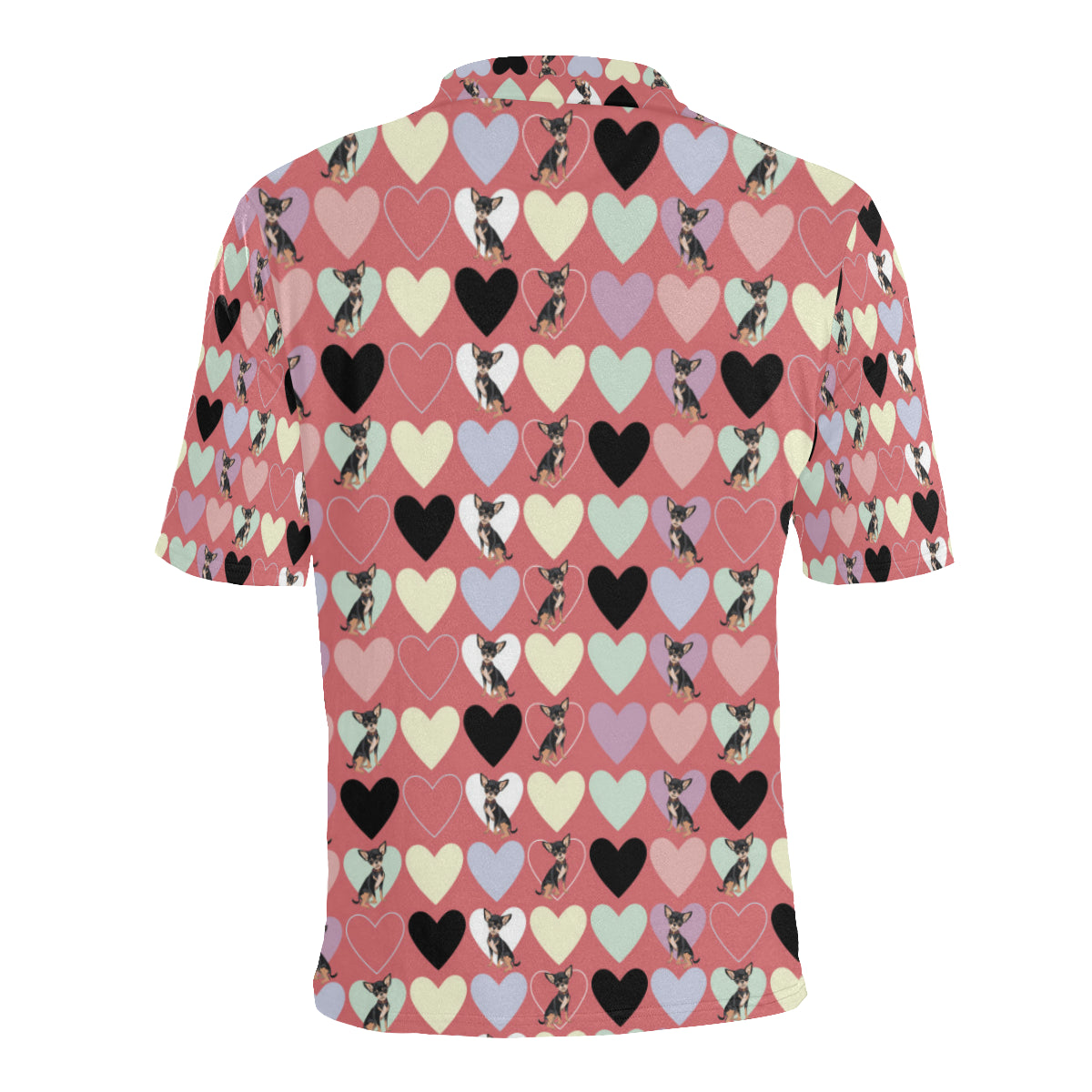 Chihuahua Pattern Print Design 01 Men Polo Shirt