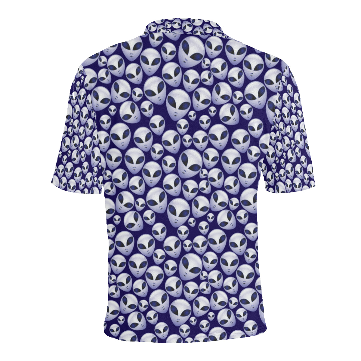 Alien Head Extraterrestrial Men Polo Shirt
