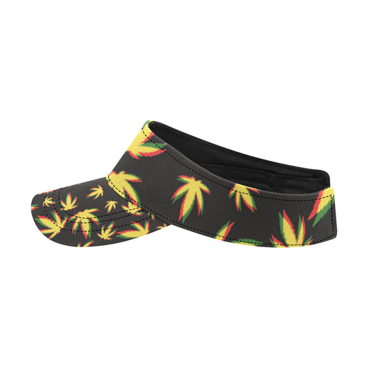 Pot Leaf Pattern Print Design A02 Unisex Sun Visor