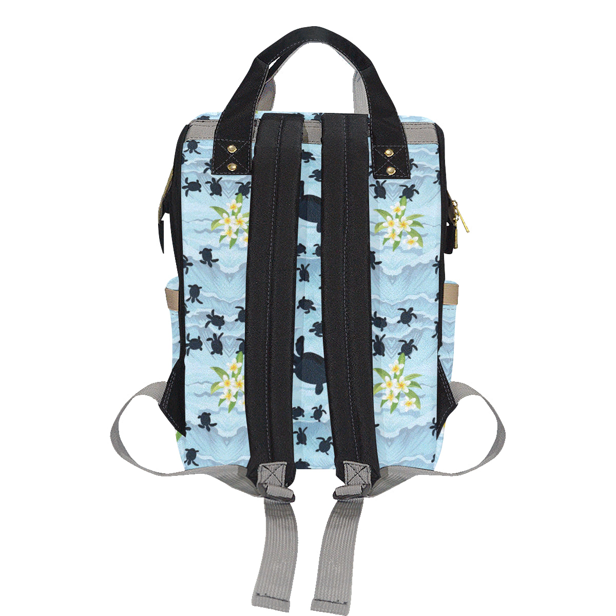 Sea Turtle Pattern Print Design T011 Diaper Bag Backpack