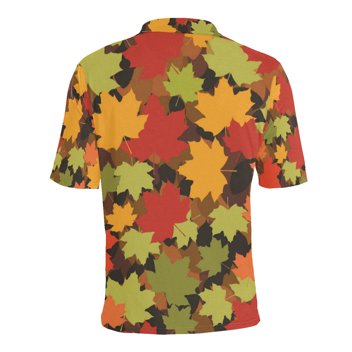 Maple Leaf Pattern Print Design 05 Men Polo Shirt