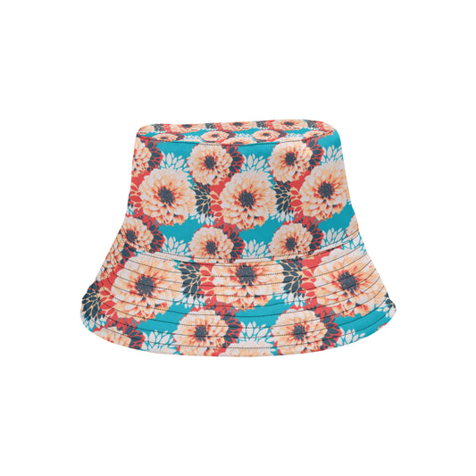 Dahlia Pattern Print Design DH05 Unisex Bucket Hat