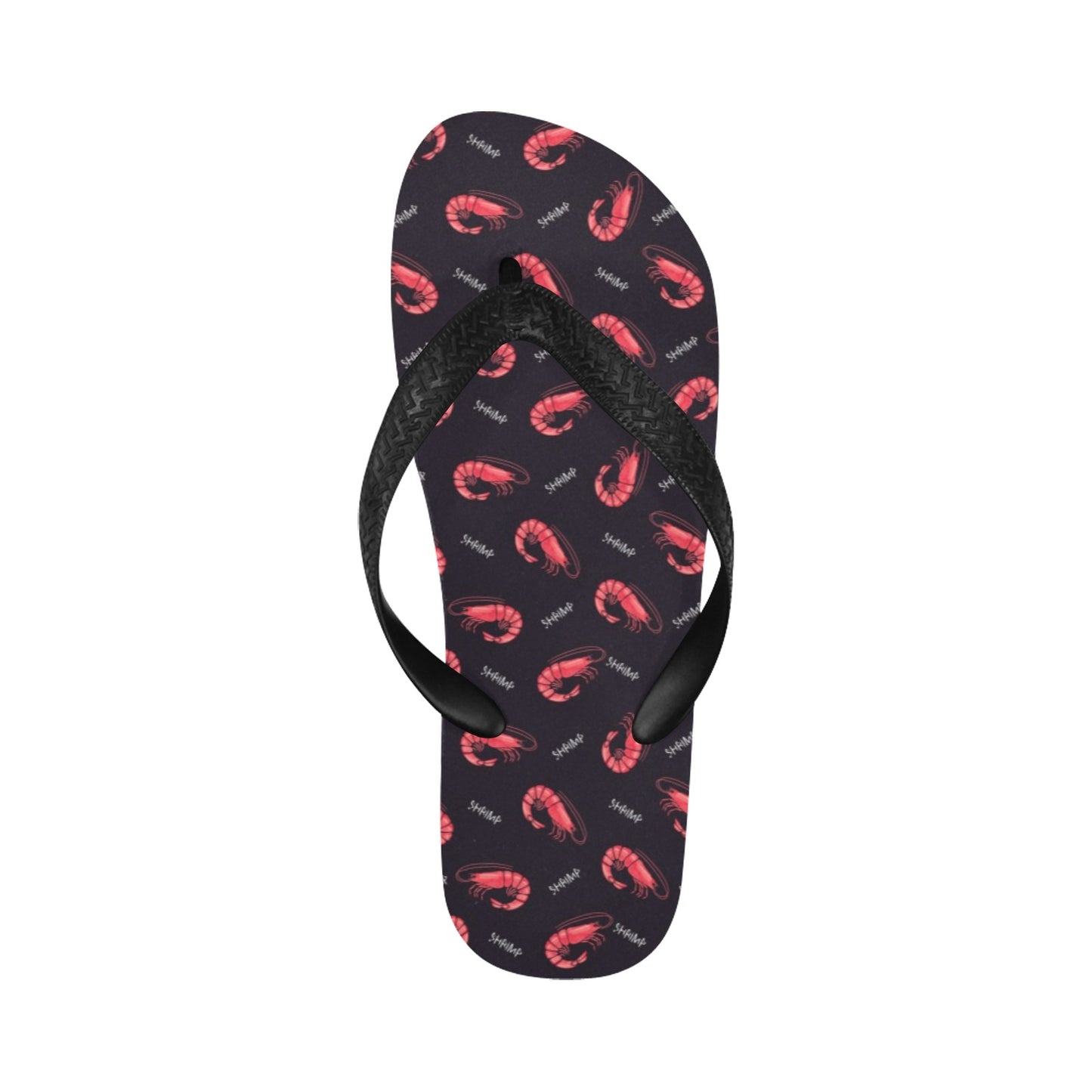 Shrimp Print Design LKS302 Flip Flops