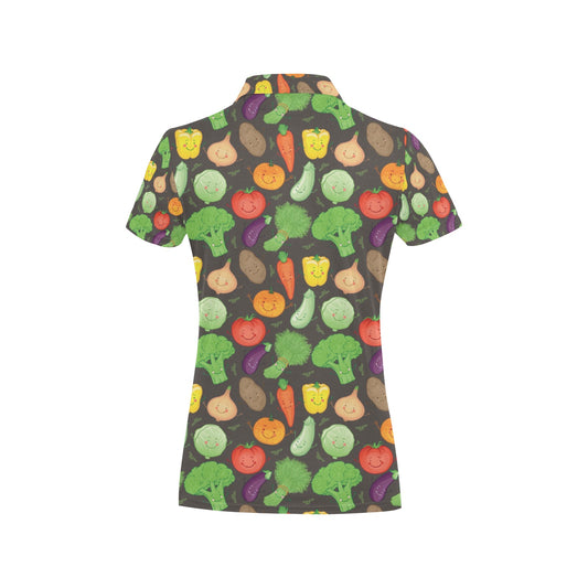 Vegan Funny Themed Design Print Women's Polo Shirt