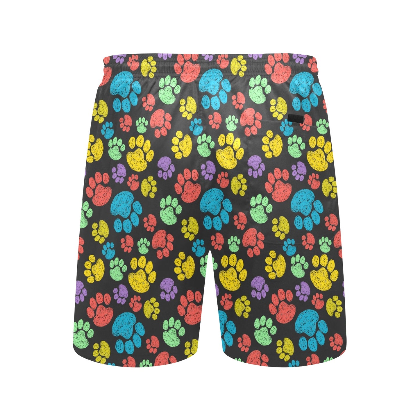 Paw Colorful Print Men's Swim Trunks Beach Shorts