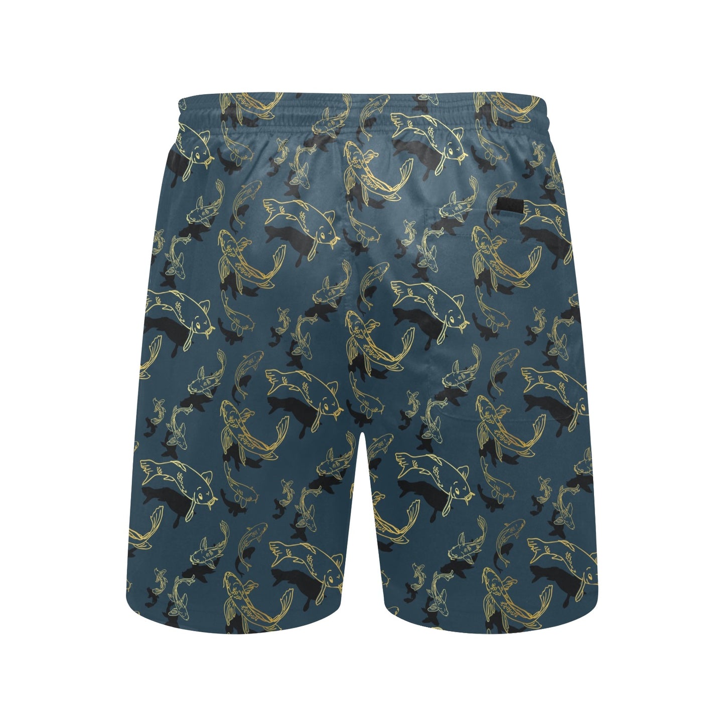 Koi Carp Gold Design Themed Print Men's Swim Trunks Beach Shorts