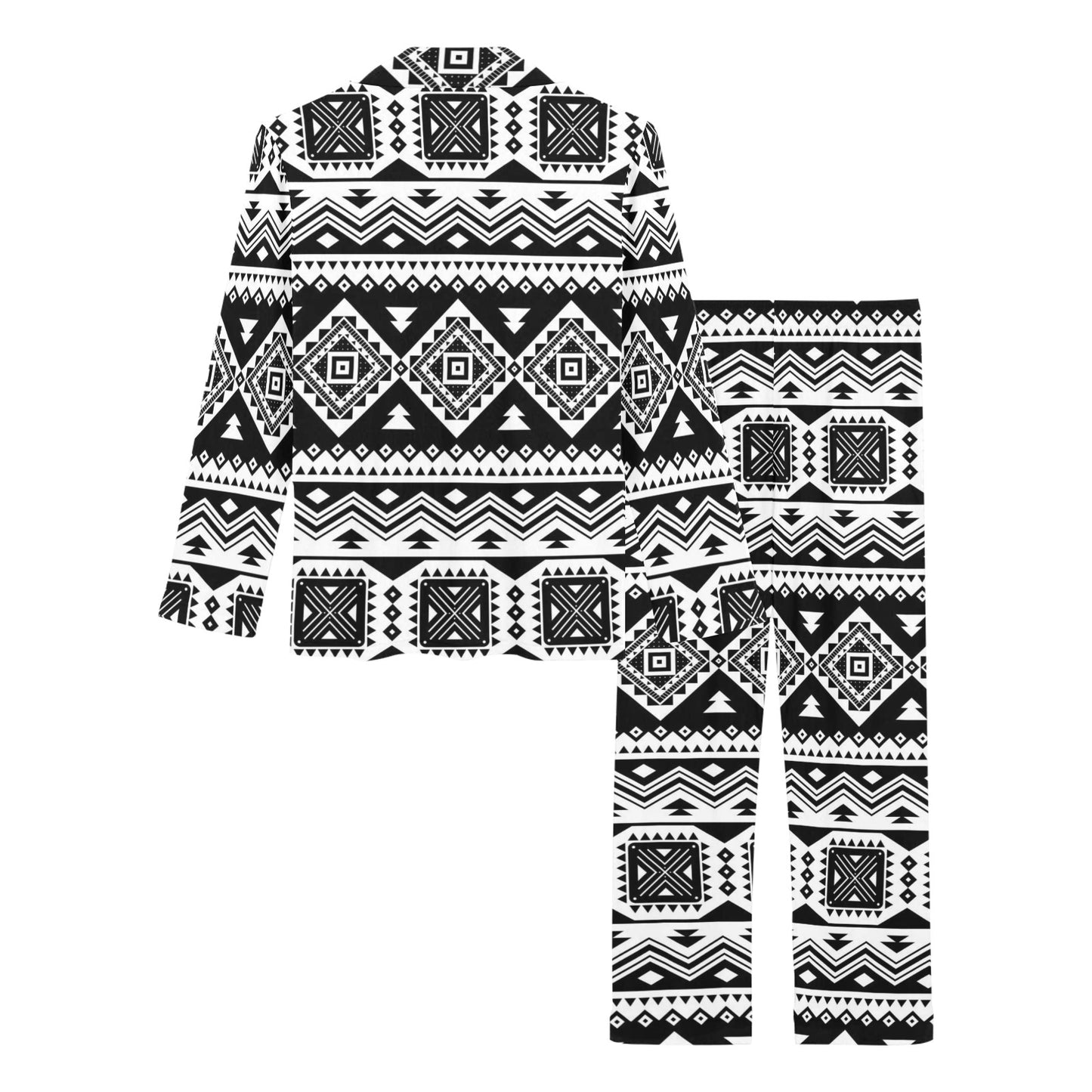 Aztec Pattern Print Design 08 Women's Long Pajama Set
