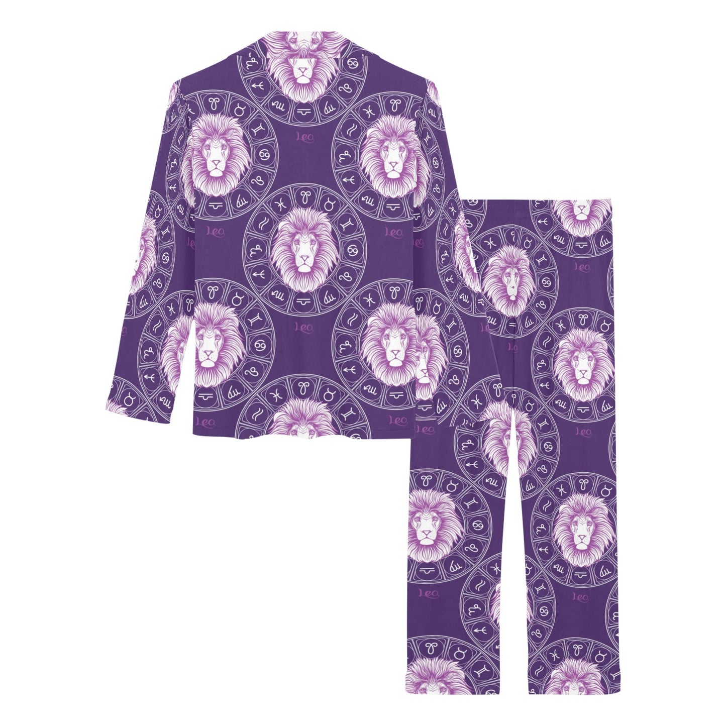 Leo Pattern Print Design 04 Women's Long Pajama Set