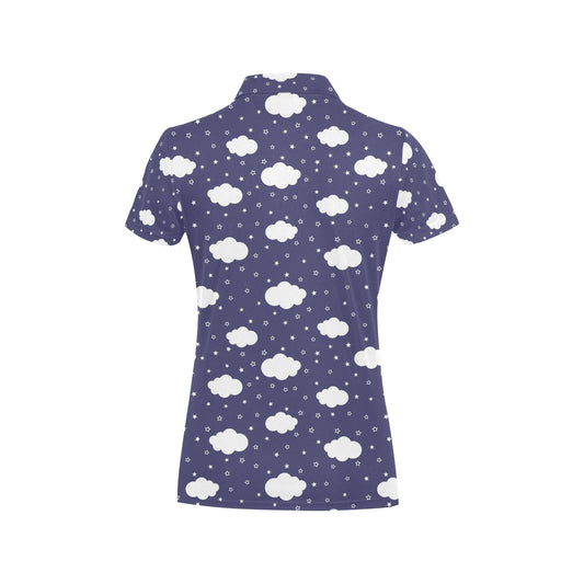Cloud Pattern Print Design 03 Women's Polo Shirt