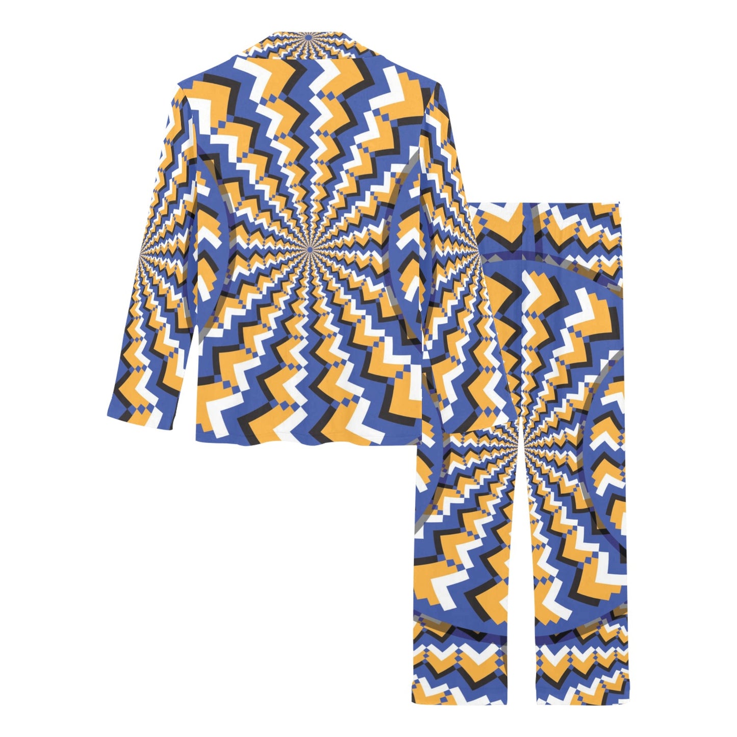 Optical illusion Pattern Print Design A01 Women's Long Pajama Set