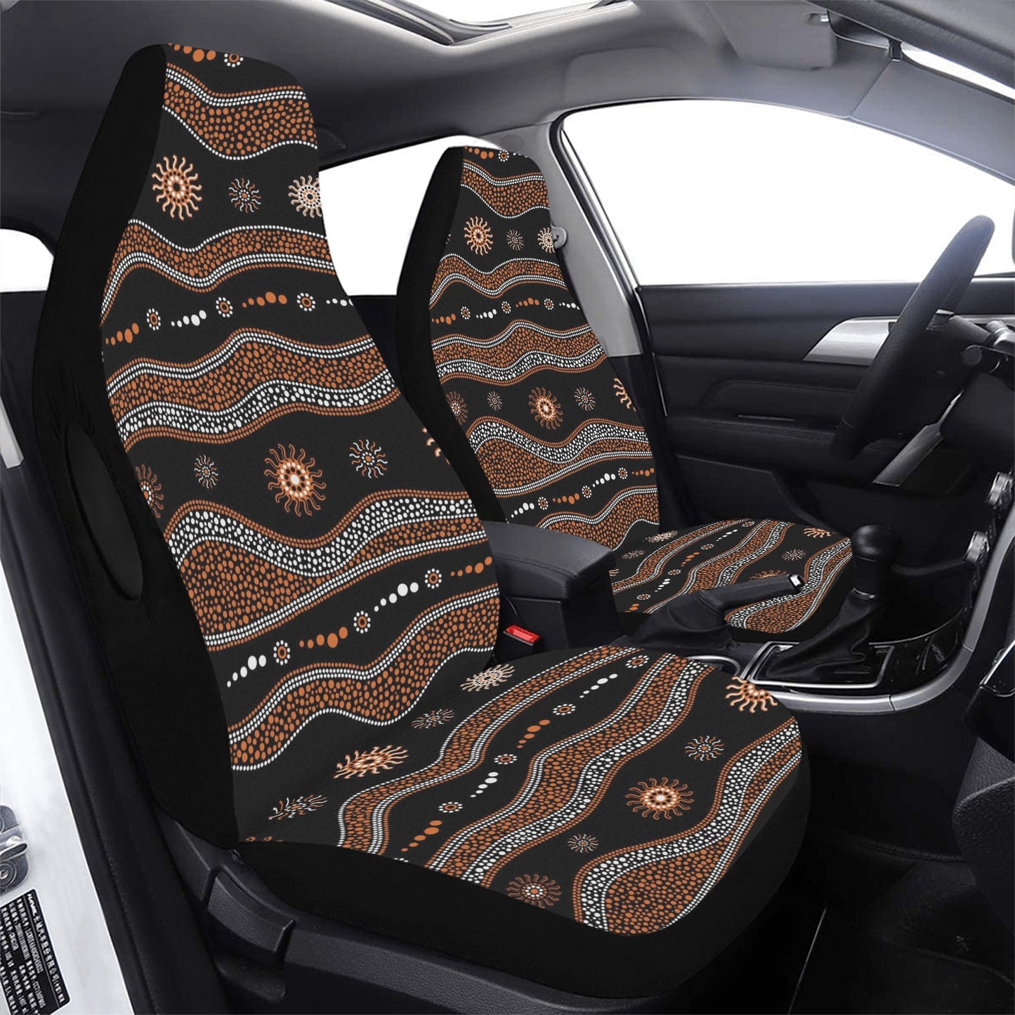 Aboriginal Print Design LKS404 Car Seat Covers
