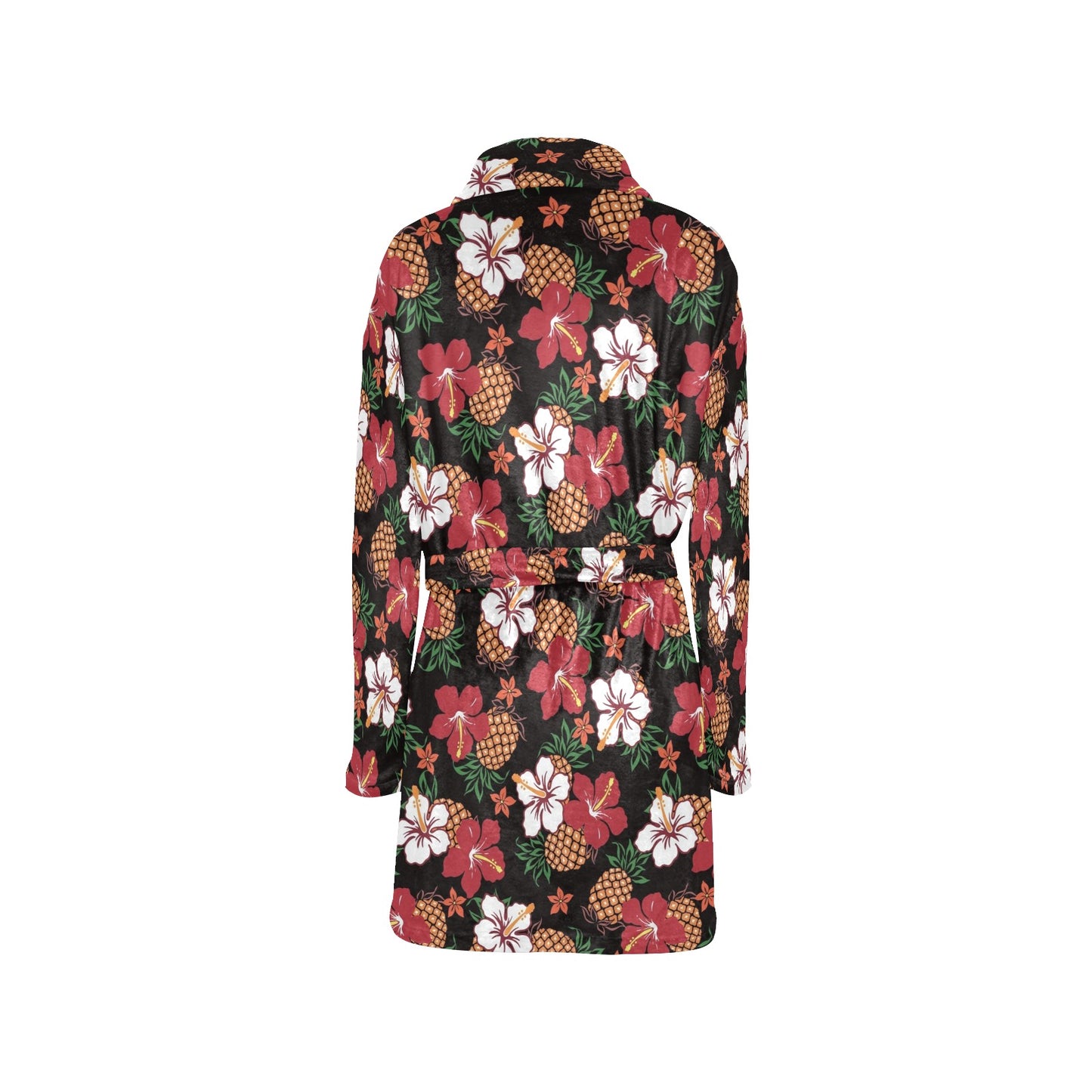 Hawaiian Themed Pattern Print Design H013 Women's Fleece Robe