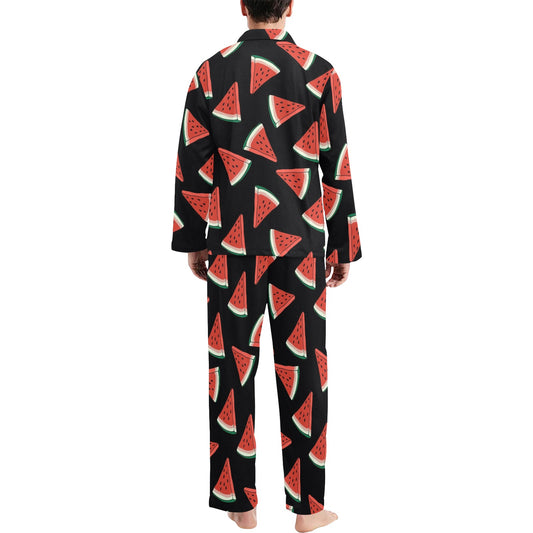 Watermelon Pattern Print Design WM01 Men's Long Pajama Set