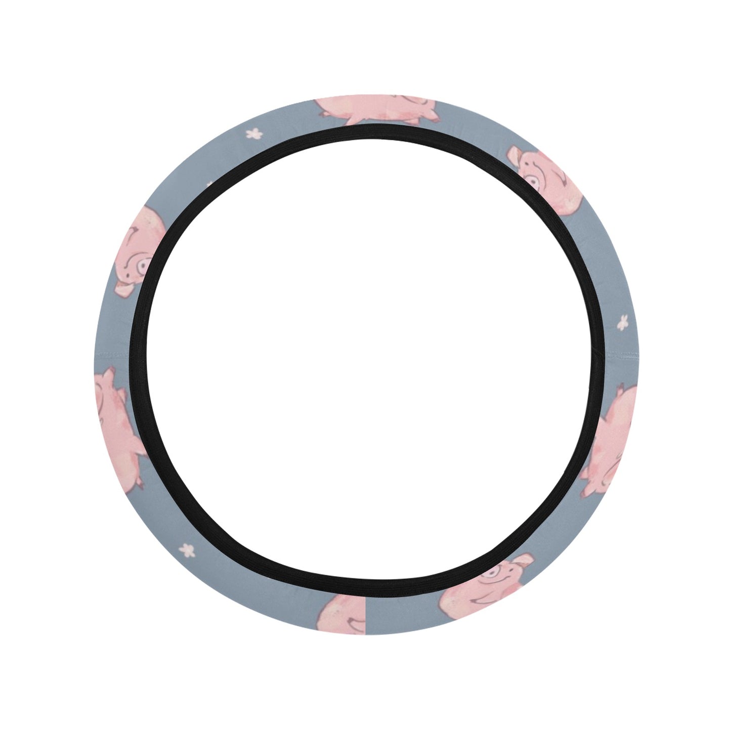 Pig Print Design LKS405 Steering Wheel Cover with Elastic Edge