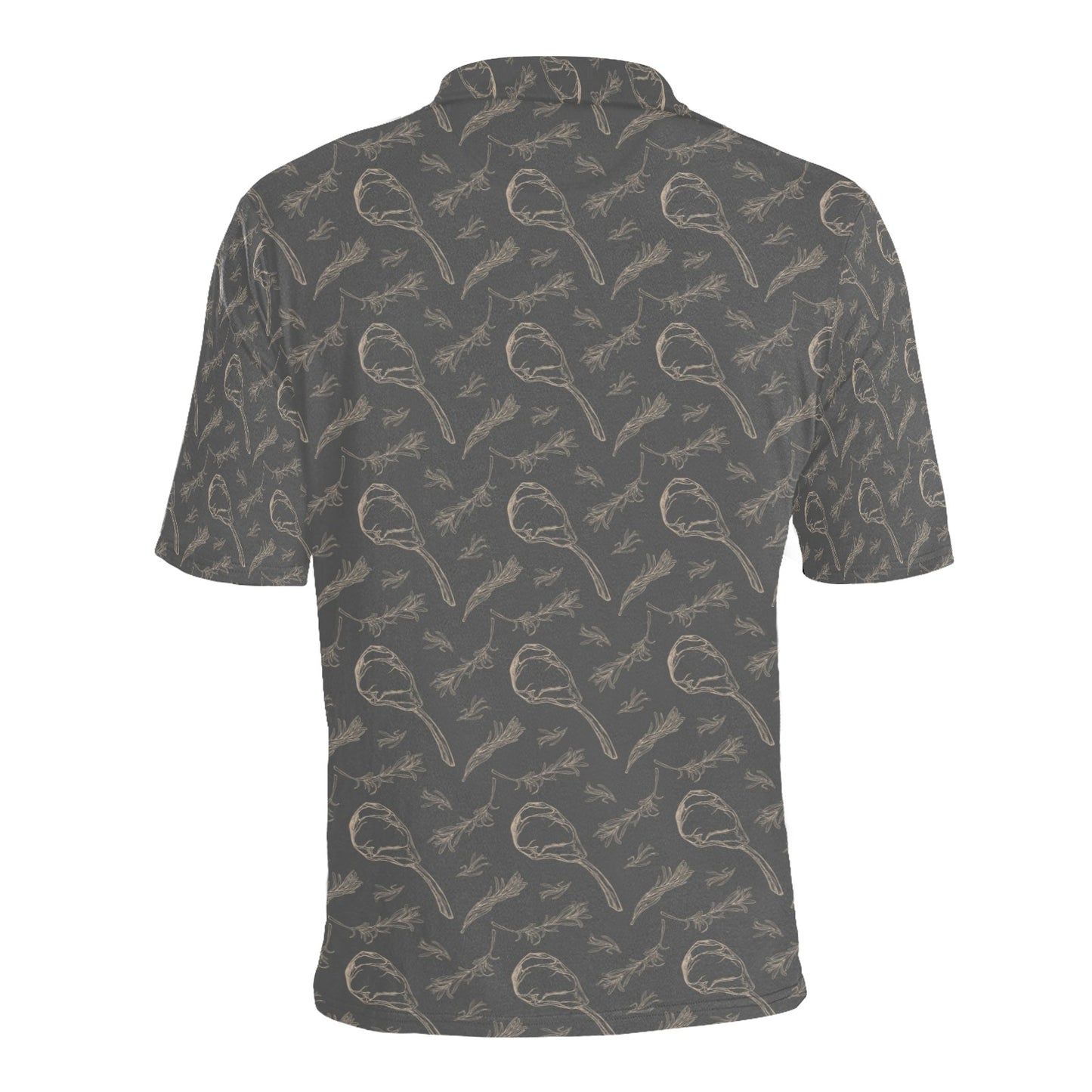 Steak Print Design LKS302 Men Polo Shirt