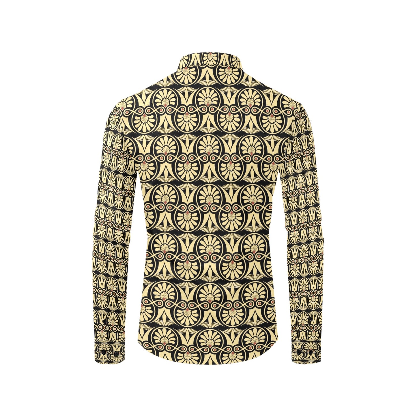 Ancient Greek Print Design LKS3014 Men's Long Sleeve Dress Shirt