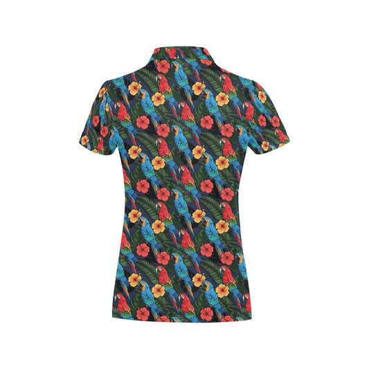 Parrot Pattern Print Design A01 Women's Polo Shirt