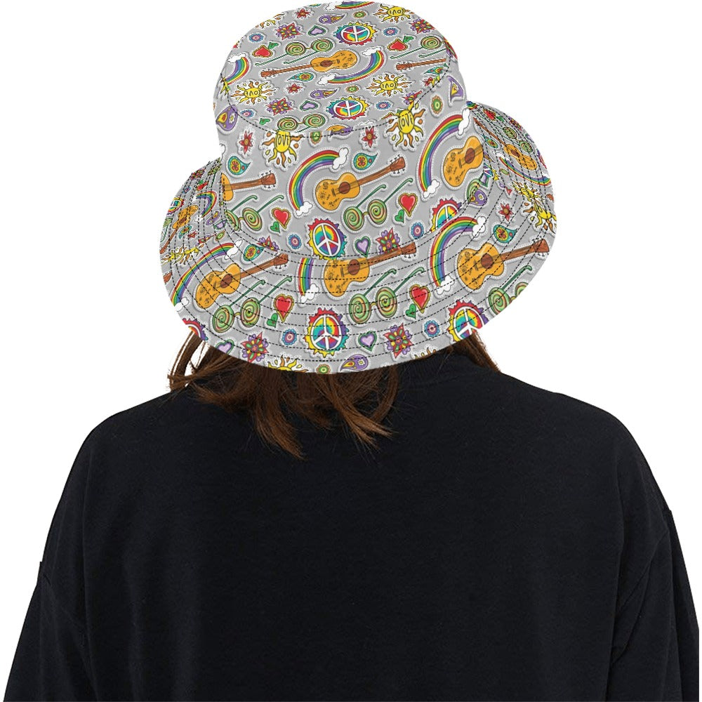 Hippie Print Design LKS306 Unisex Bucket Hat