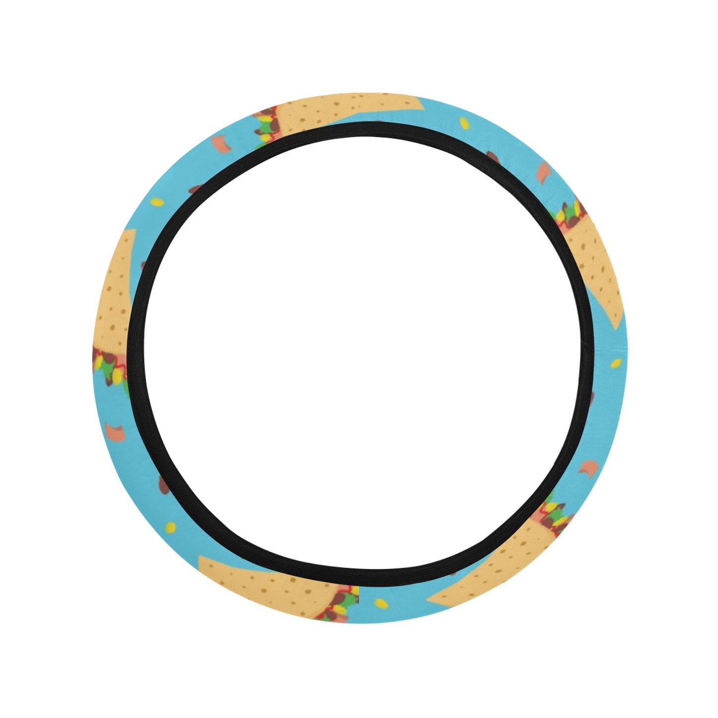 Taco Print Design LKS303 Steering Wheel Cover with Elastic Edge