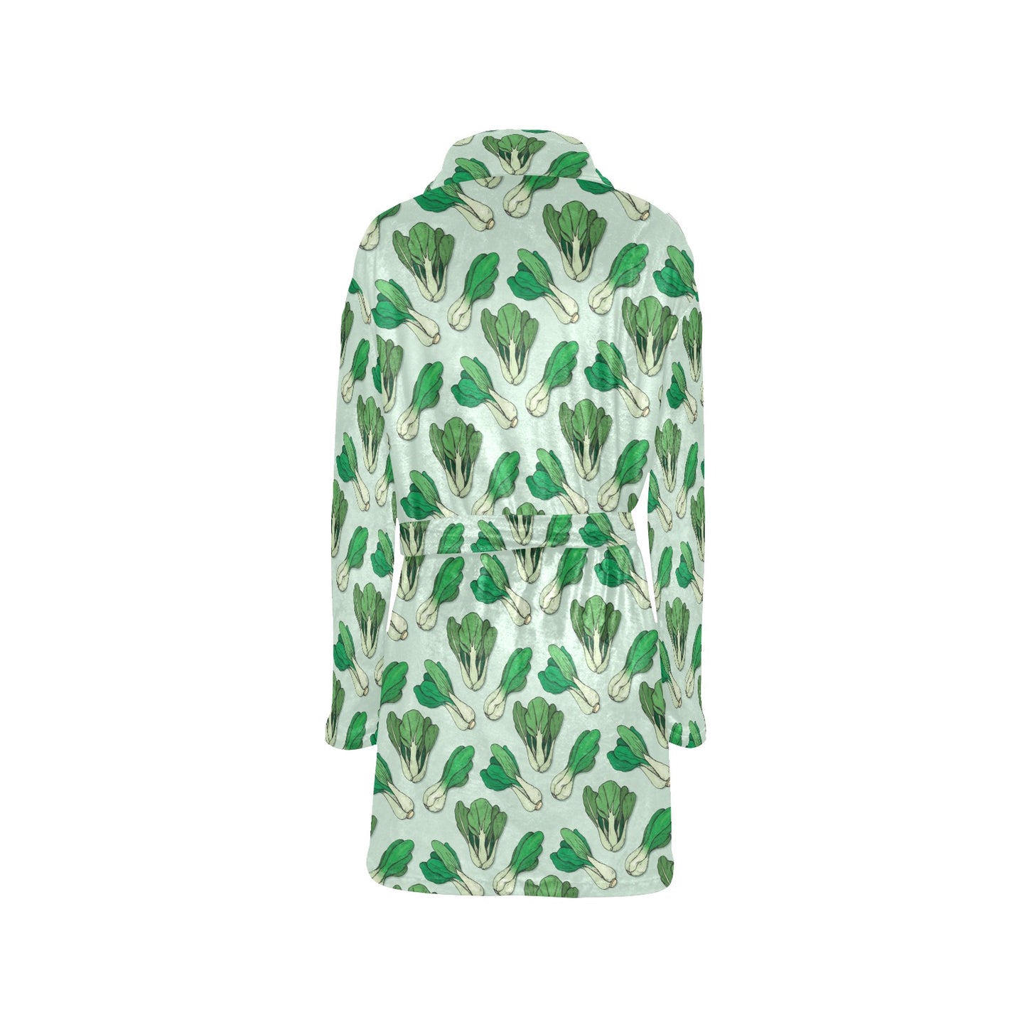 Bok Choy Pattern Print Design 01 Women's Fleece Robe