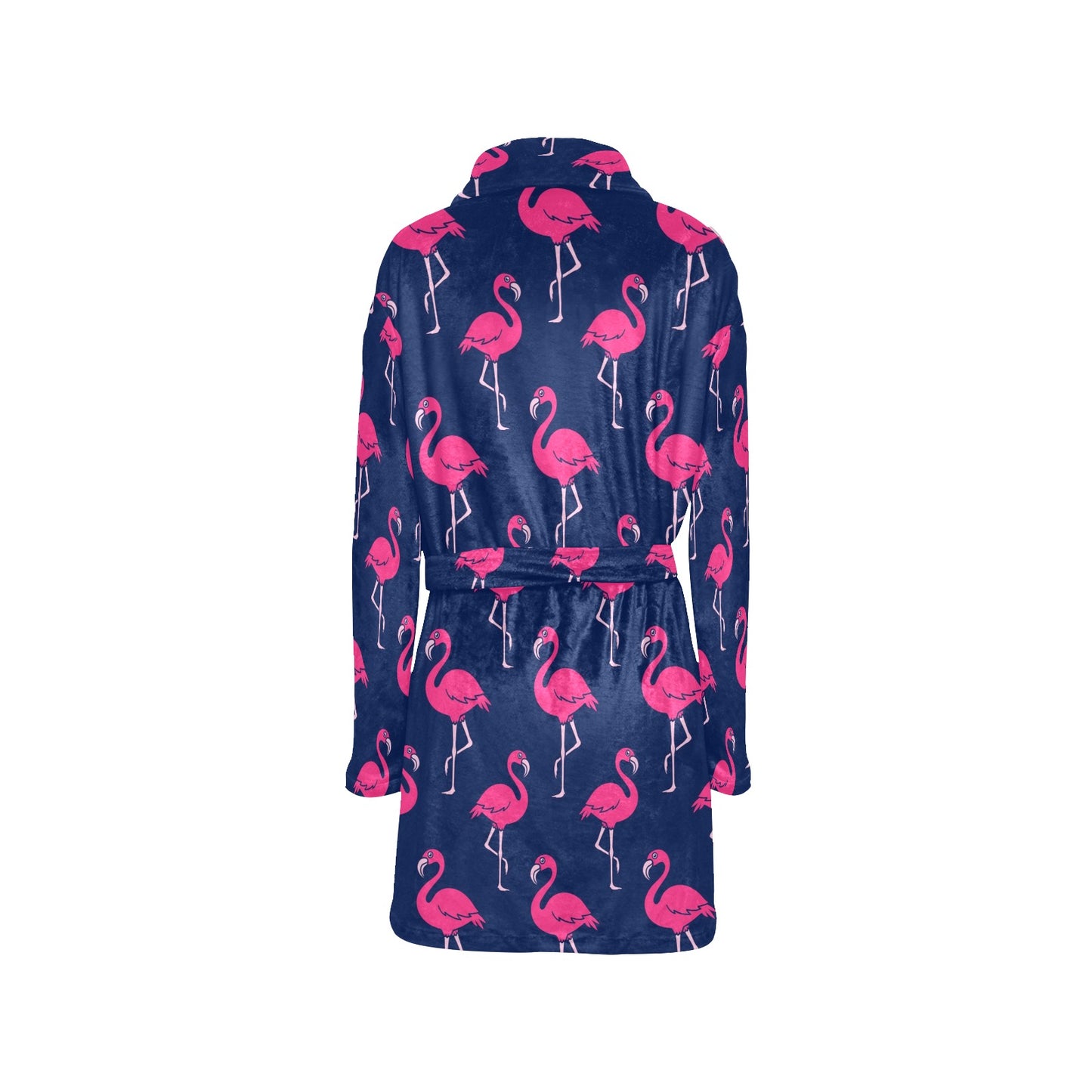 Pink Flamingo Pattern Women's Fleece Robe