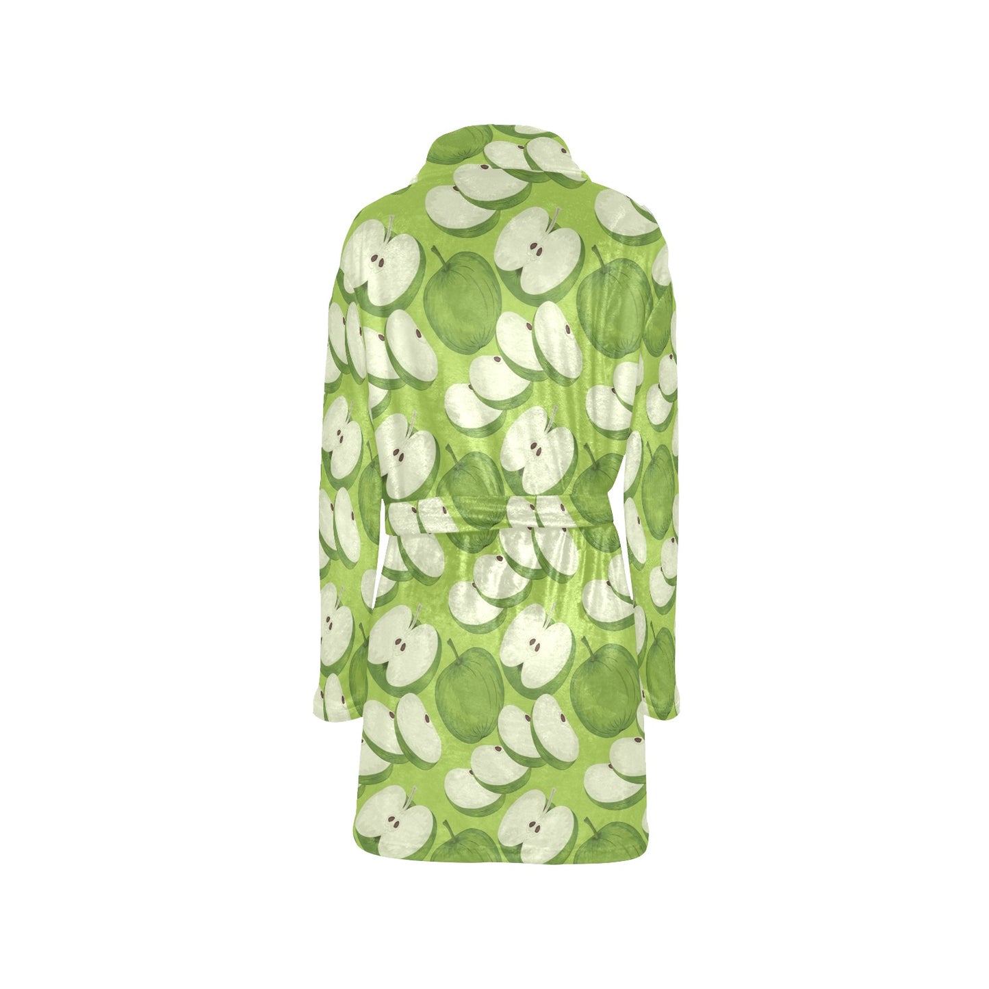 Apple Pattern Print Design AP010 Women's Fleece Robe