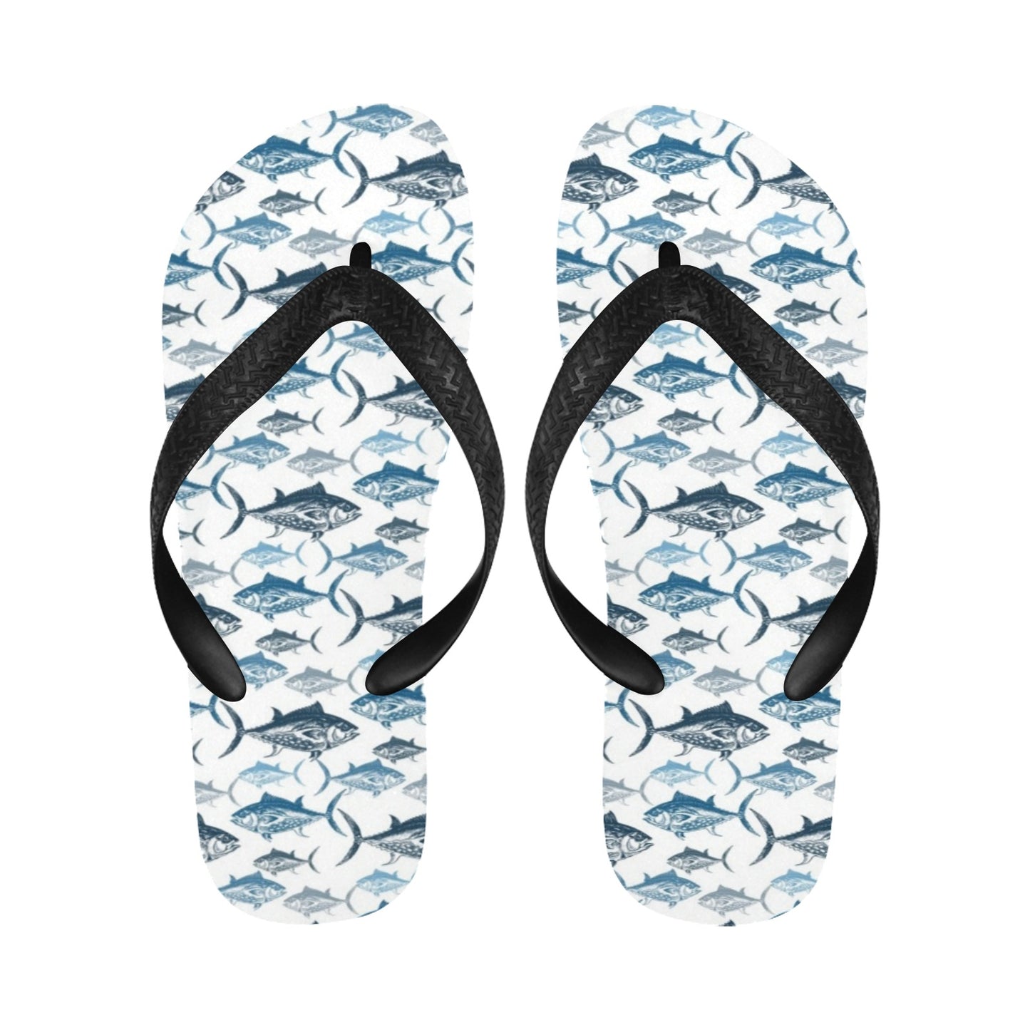 Tuna Fish Print Design LKS303 Flip Flops