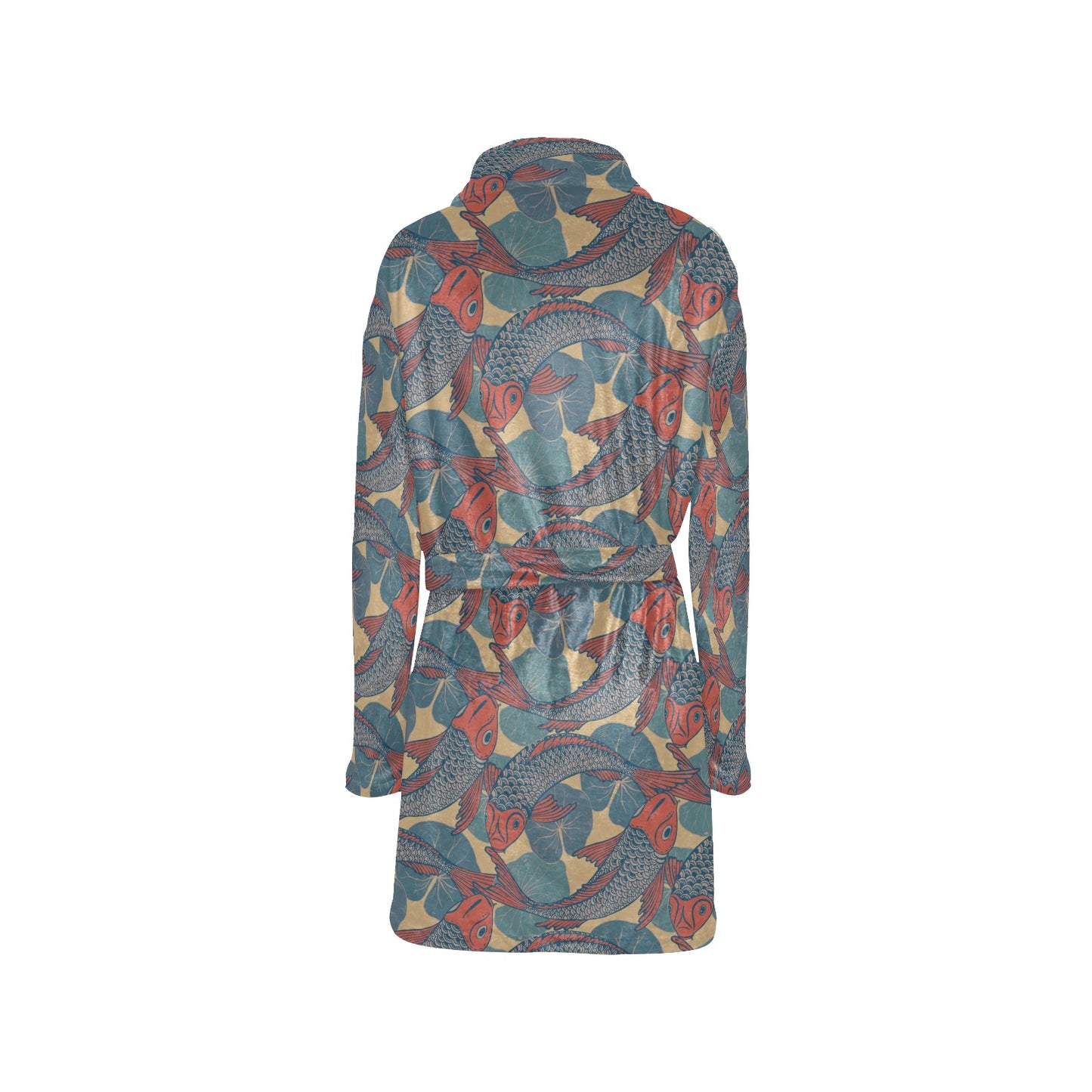 Pisces Pattern Print Design A01 Women's Fleece Robe