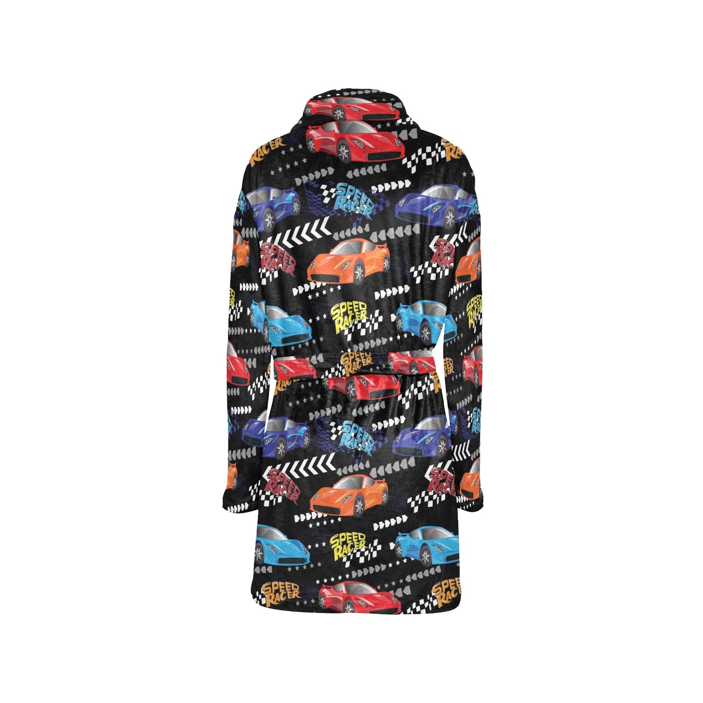 Racing Pattern Print Design A05 Women's Fleece Robe