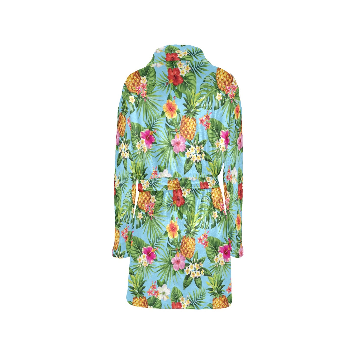 Pineapple Hawaiian flower Tropical Women's Fleece Robe