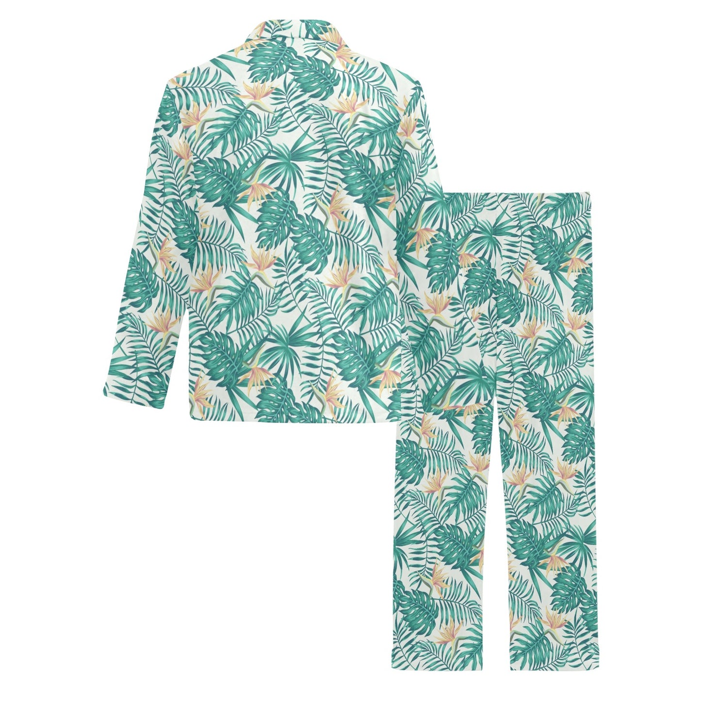 Bird Of Paradise Pattern Print Design 05 Men's Long Pajama Set