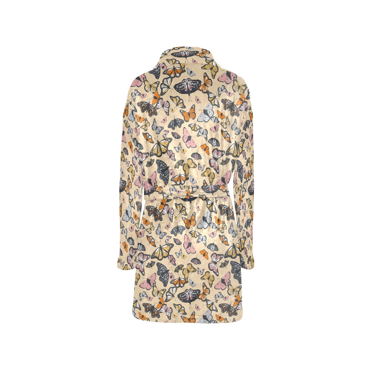 Butterfly Pattern Print Design 04 Women's Fleece Robe