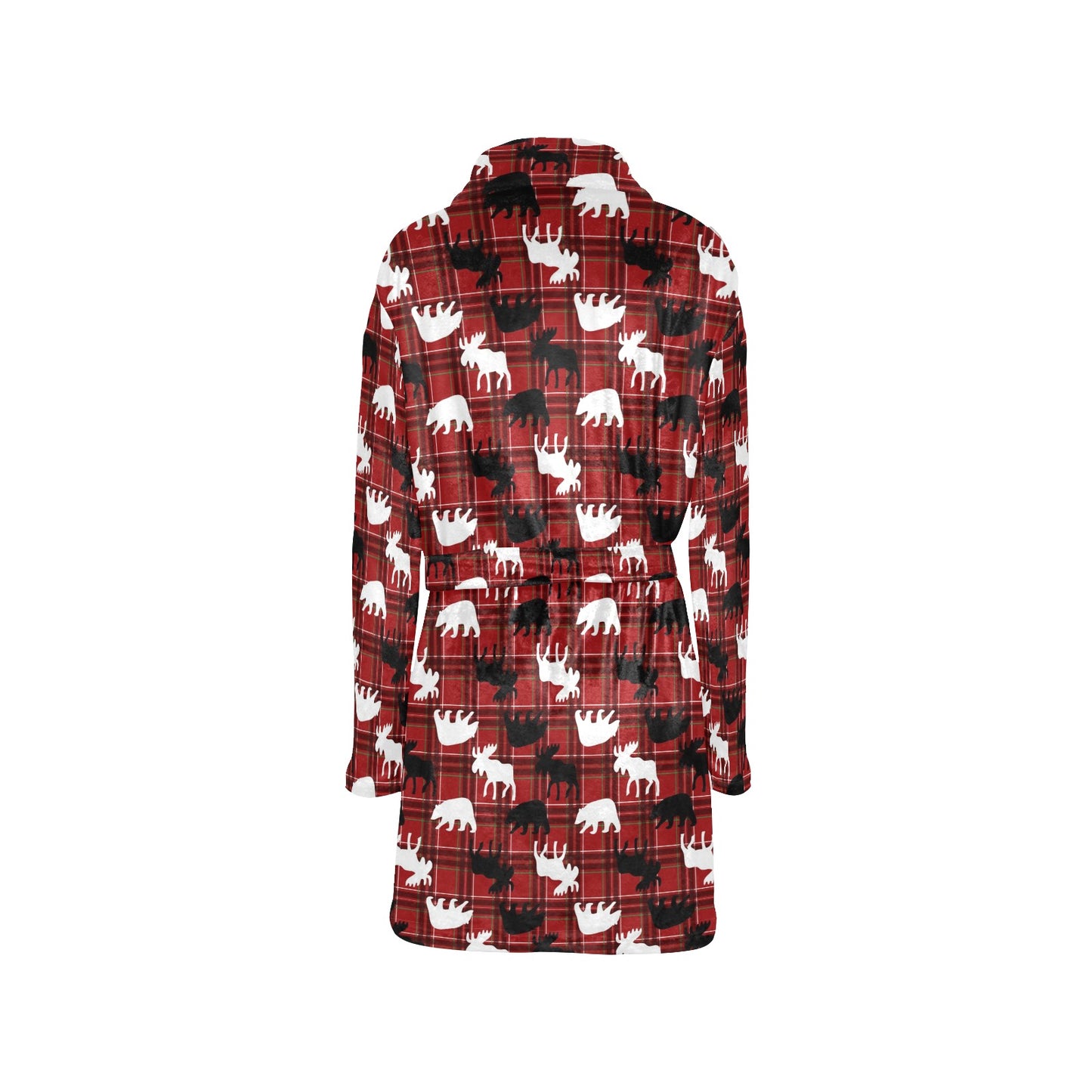 Moose Print Design LKS401 Women's Fleece Robe