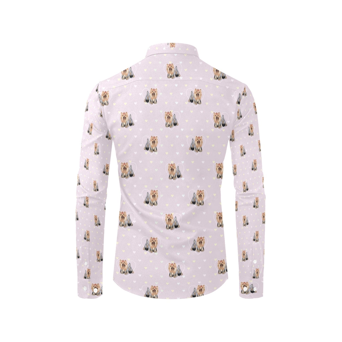 Yorkshire Terriers Print Design LKS302 Men's Long Sleeve Dress Shirt