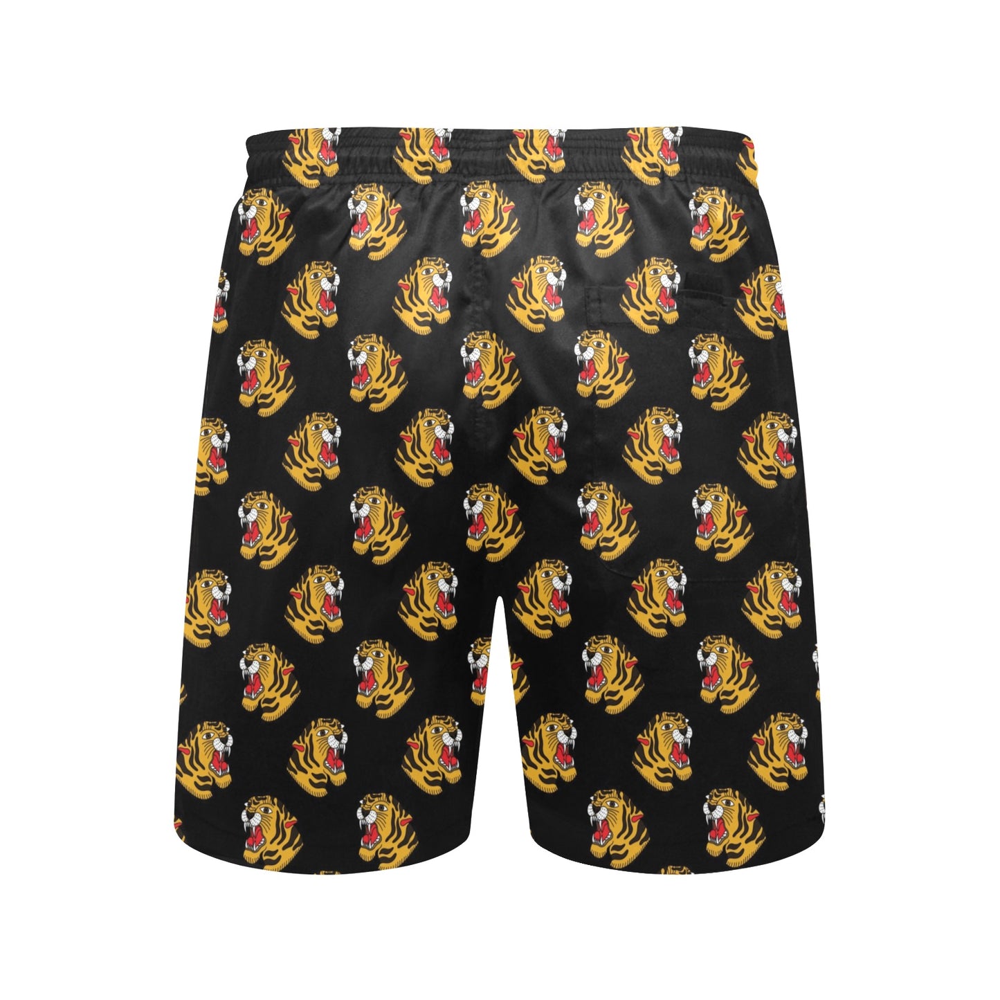 Tiger Head Print Design LKS306 Men's Swim Trunks Beach Shorts