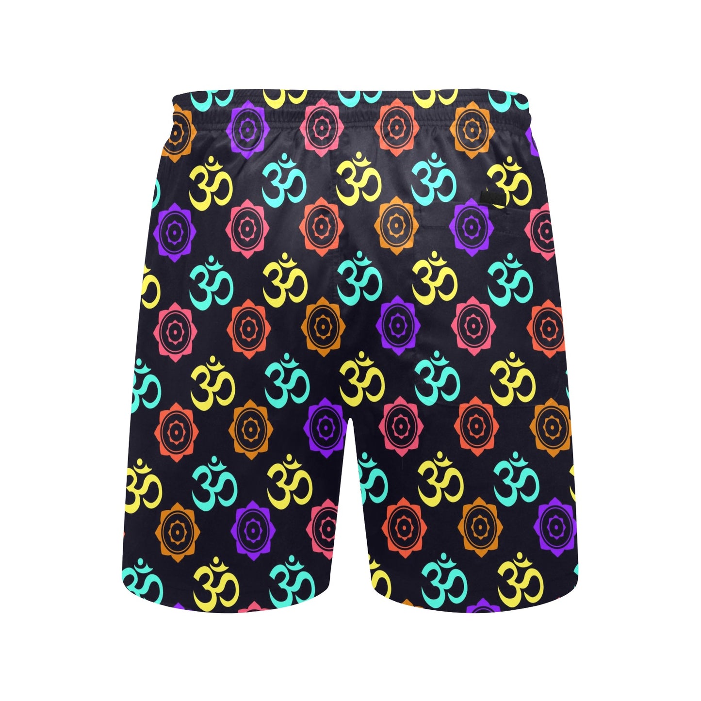 Chakra OM Print Pattern Men's Swim Trunks Beach Shorts