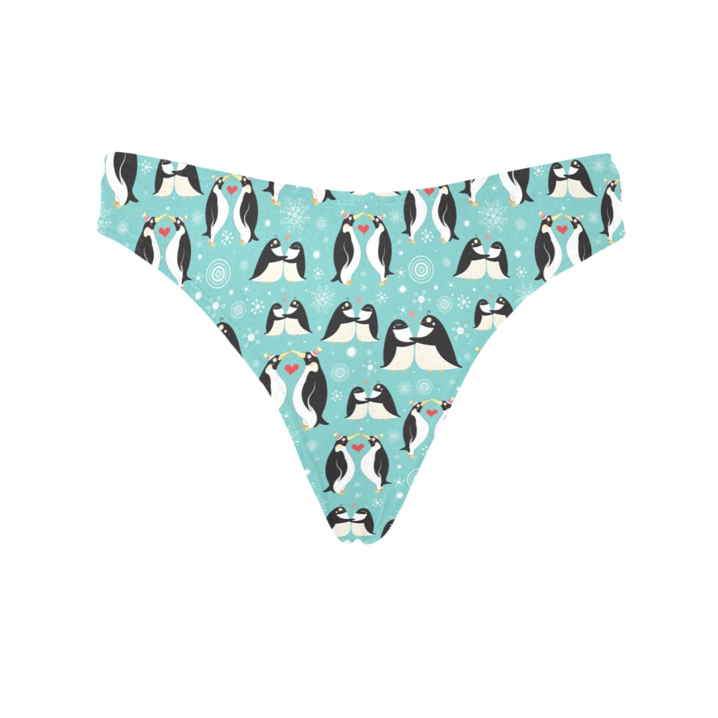 Penguin Love Print Women's Thongs