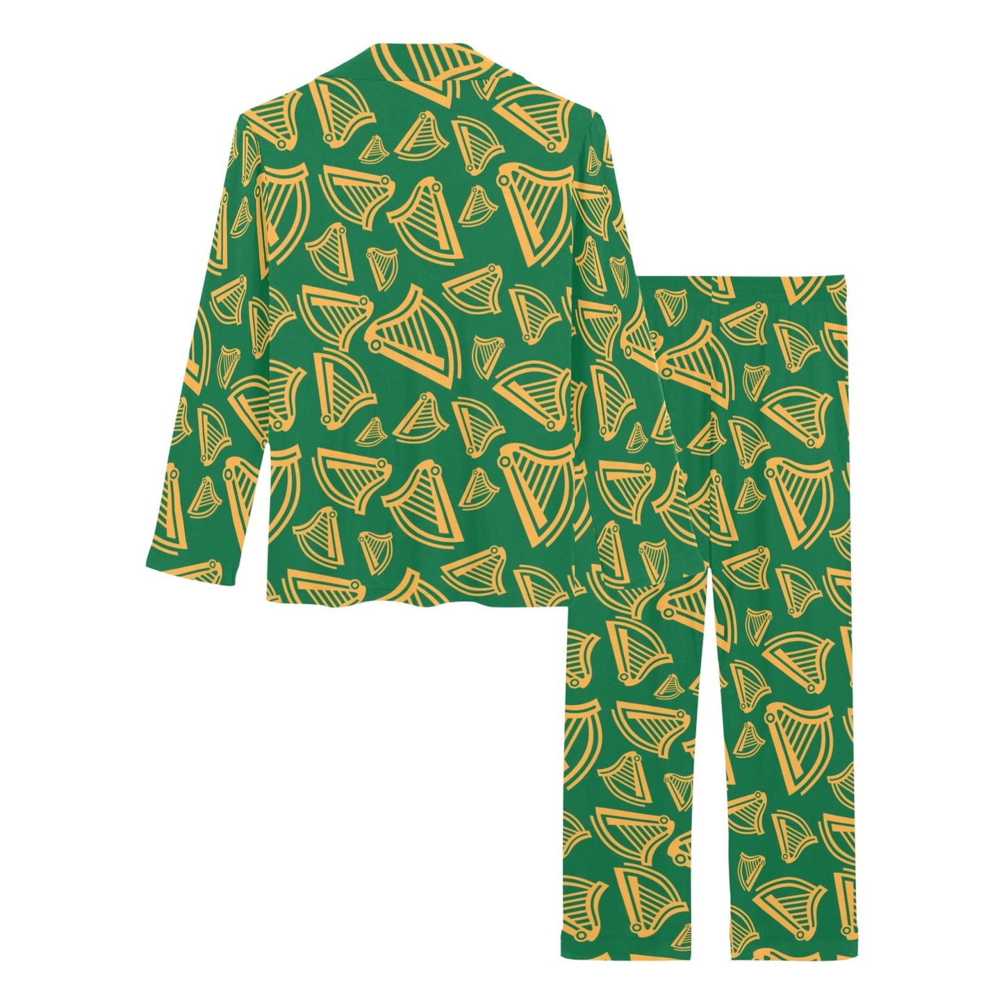 Harp Pattern Print Design 03 Women's Long Pajama Set
