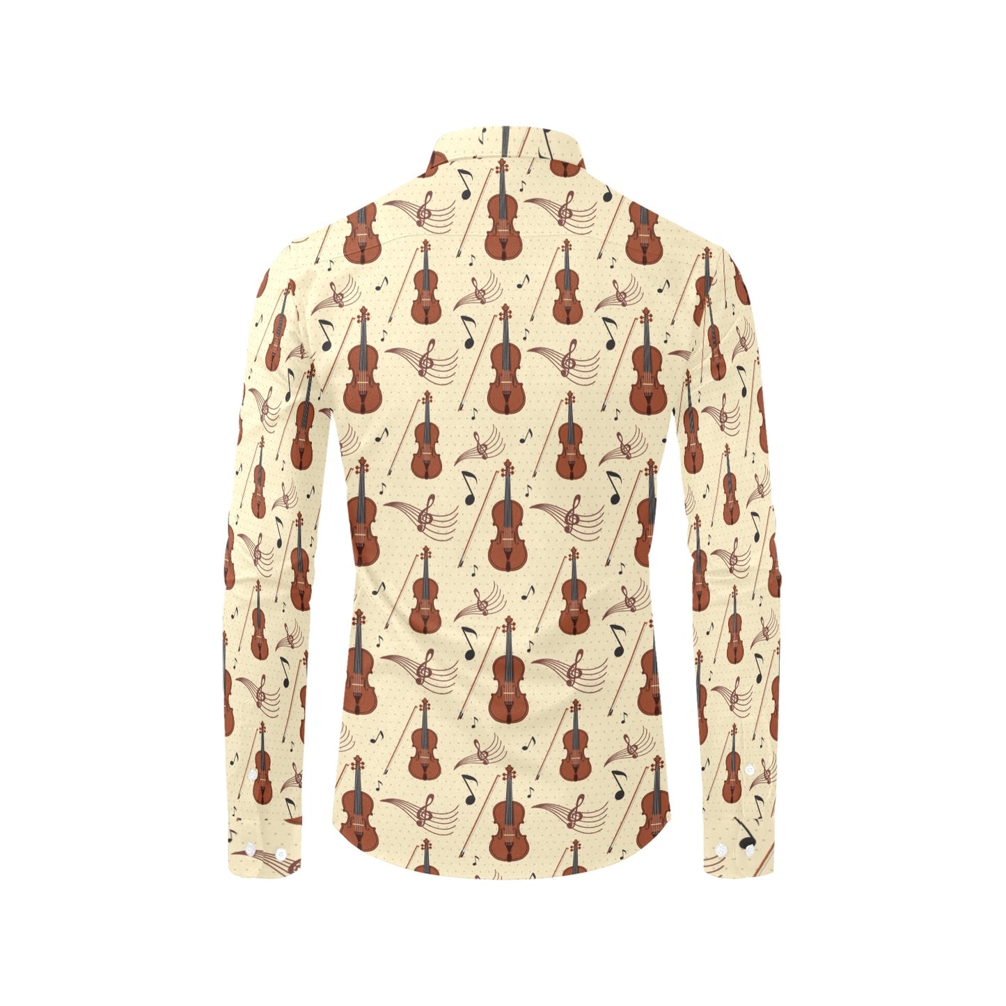 Cello Print Design LKS402 Men's Long Sleeve Dress Shirt