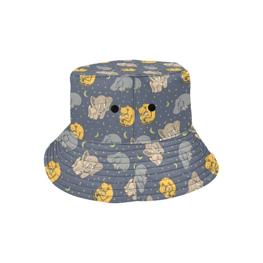 Safari Elephant Lion Print Design LKS303 Unisex Bucket Hat