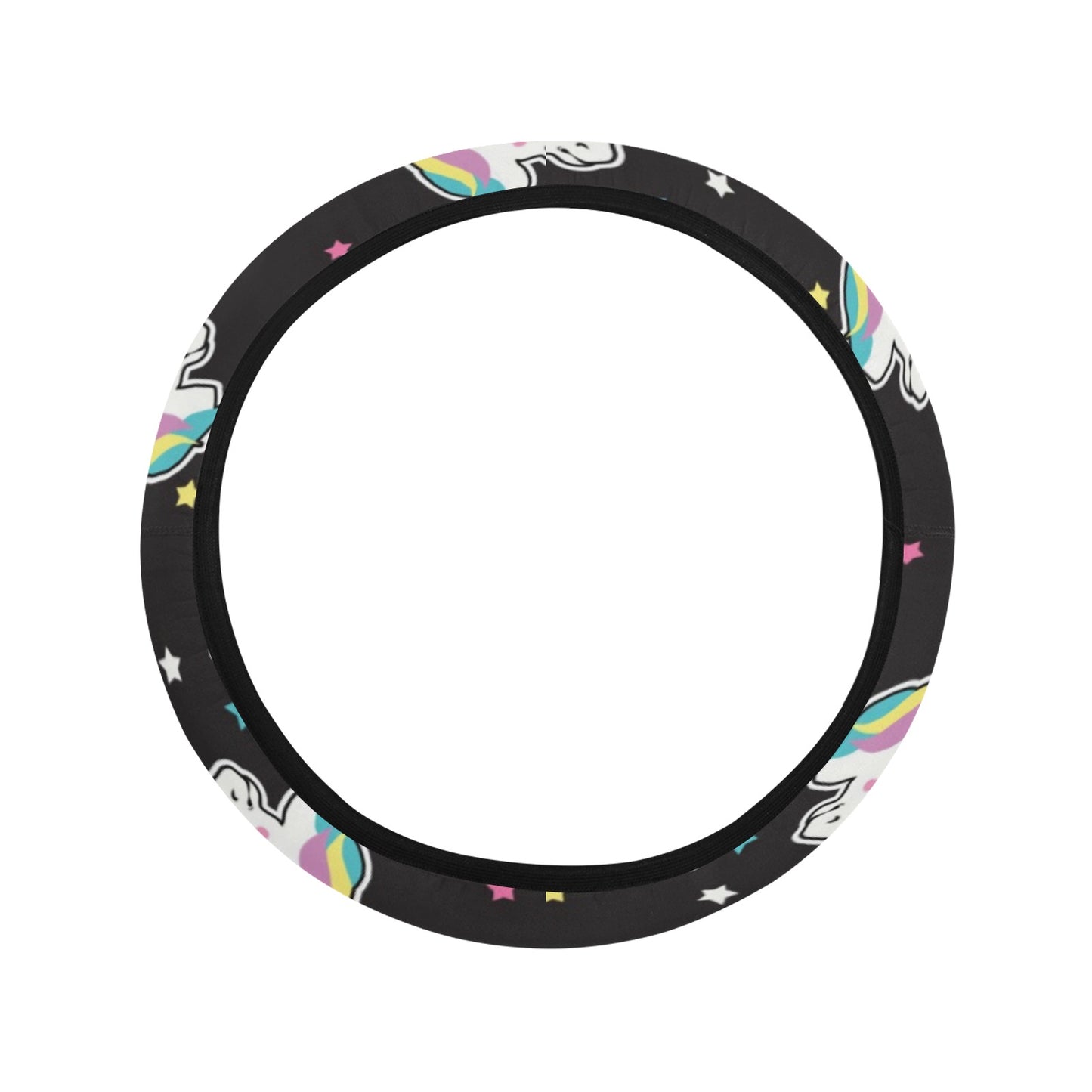 Unicorn Print Design LKS302 Steering Wheel Cover with Elastic Edge