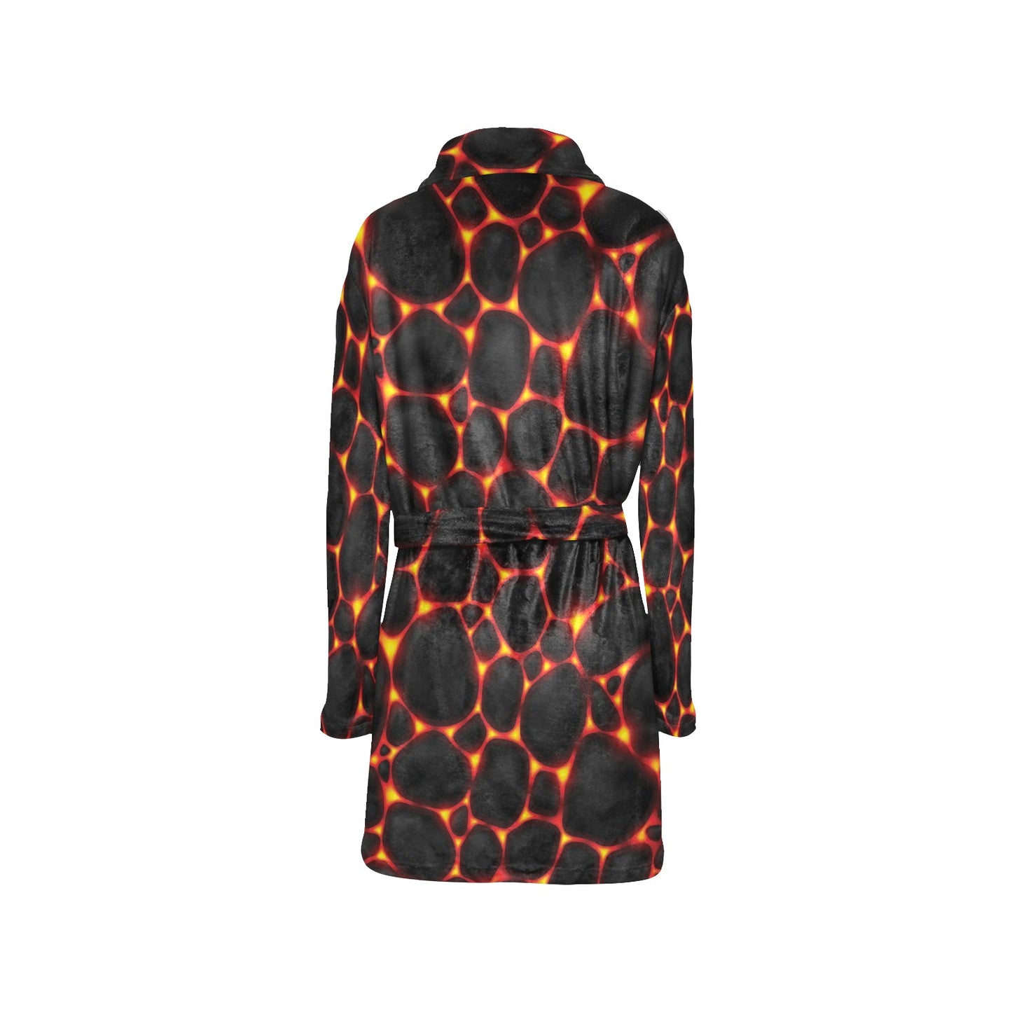 Lava Pattern Print Design 01 Women's Fleece Robe