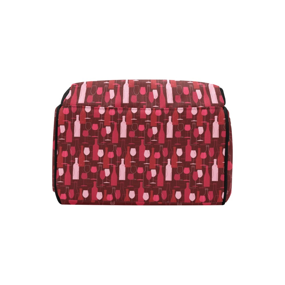 Wine Print Design LKS304 Diaper Bag Backpack